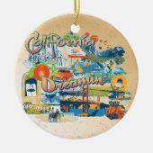 California Dreaming Keramisch Ornament (Voorkant)
