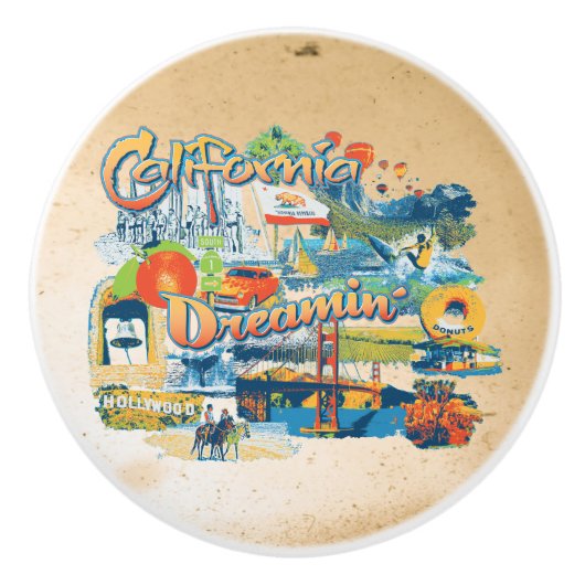 California Dreaming Keramische Knop (Voorkant)