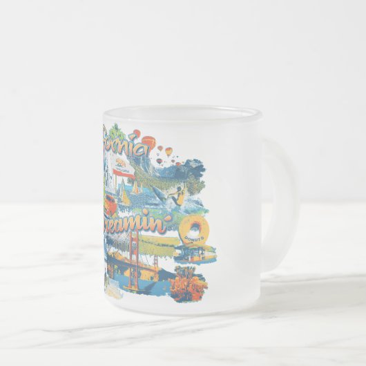 California Dreaming Matglas Koffiemok (Voorkant rechts)