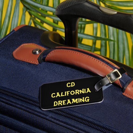 California Dreaming-monogram Bagagelabel (Voorkant Insitu 3)