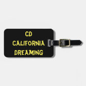 California Dreaming-monogram Bagagelabel (Voorkant horizontaal)
