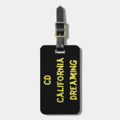 California Dreaming-monogram Bagagelabel (Voorkant verticaal)