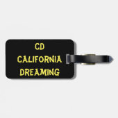 California Dreaming-monogram Bagagelabel (Achterkant horizontaal)