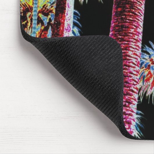 California Dreaming Neon Palm Tree Muismat Art (Hoek)