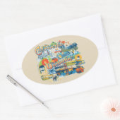 California Dreaming Ovale Sticker (Envelop)