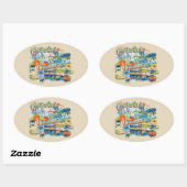 California Dreaming Ovale Sticker (Vel)