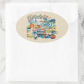 California Dreaming Ovale Sticker (Tas)