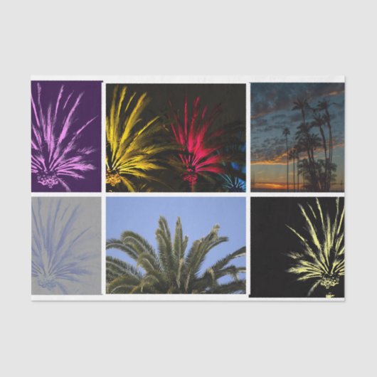 California Dreaming Palm Tree Decoupage Foto Tissuepapier (Voorkant)