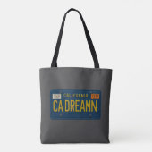 California Dreaming Retro 1969 License Plate Beach Tote Bag (Achterkant)