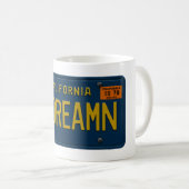 California Dreaming - Retro 1969 License Plate Koffiemok (Voorkant rechts)