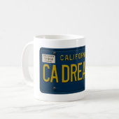 California Dreaming - Retro 1969 License Plate Koffiemok (Voorkant links)