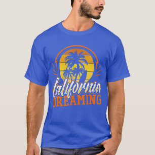 California Dreaming Retro 70s Skyline Sur T-shirt