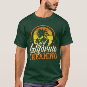 California Dreaming  Retro 70s Skyline Sur T-shirt