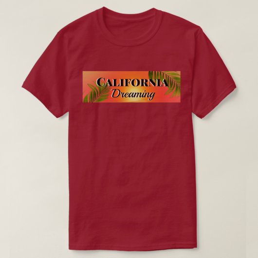 California Dreaming | Rood | Unisex T-Shirt (Design voorkant)
