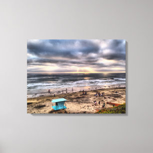 California Dreaming - Solana Beach, CA Canvas Afdruk
