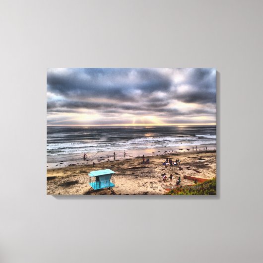 California Dreaming - Solana Beach, CA Canvas Afdruk (Voorkant)