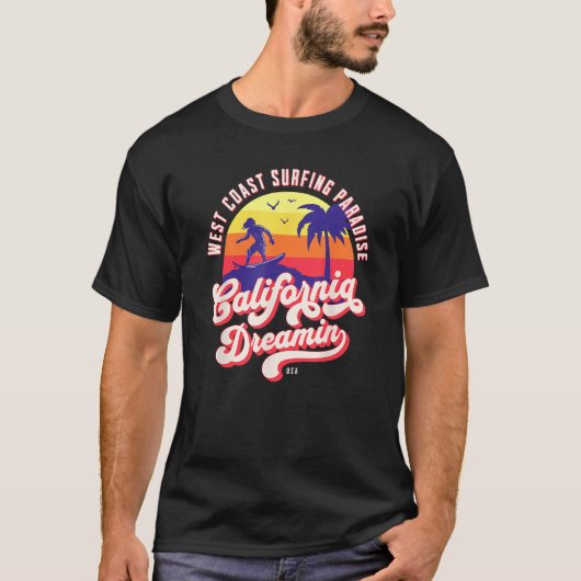 California Dreaming Surfing T-shirt (Voorkant)