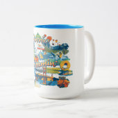 California Dreaming Tweekleurige Koffiemok (Voorkant rechts)