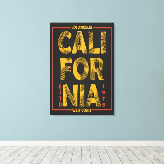 California Dreaming Wall Art Canvas Afdruk (Insitu (Houten vloer))