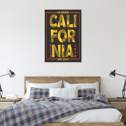 California Dreaming Wall Art Canvas Afdruk (Insitu (Slaapkamer))