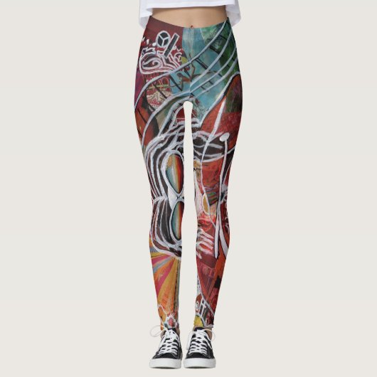 California Dreamweaver'- Janis Joplin Geïnspireerd Leggings (Voorkant)