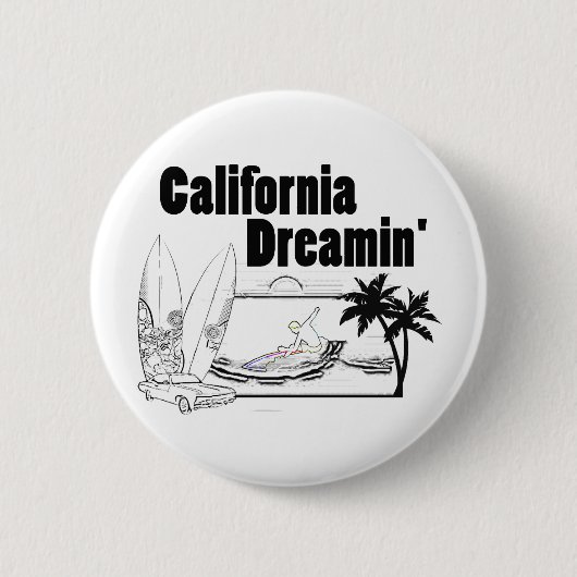 California Droin' Ronde Button 5,7 Cm (Voorkant)