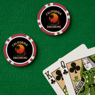 California dromen Golden Gate Bridge Zonsondergang Poker Chips