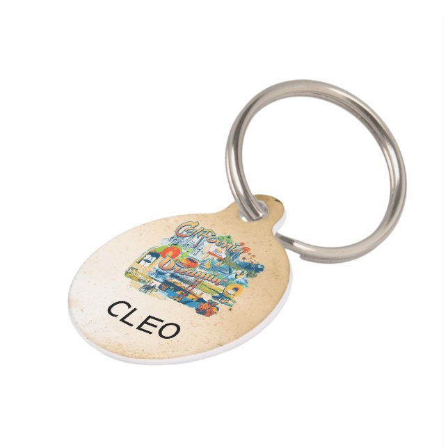 California Dromen Huisdierpenning (Zijkant)