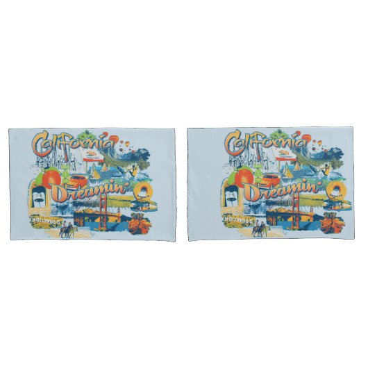 California Dromen Kussensloop (Voorkant-Set)