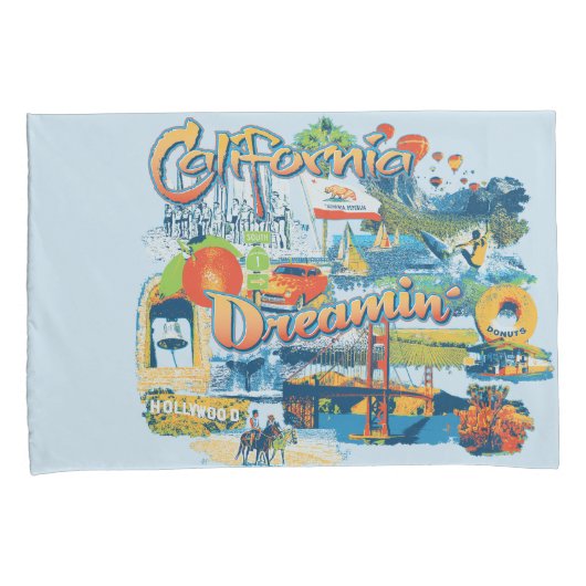 California Dromen Kussensloop (Voorkant-Rechts)