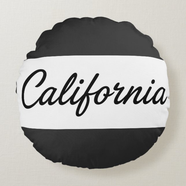 California Dromen Rond Kussen (Voorkant)