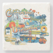 California Dromen Stenen Onderzetter (Voorkant)