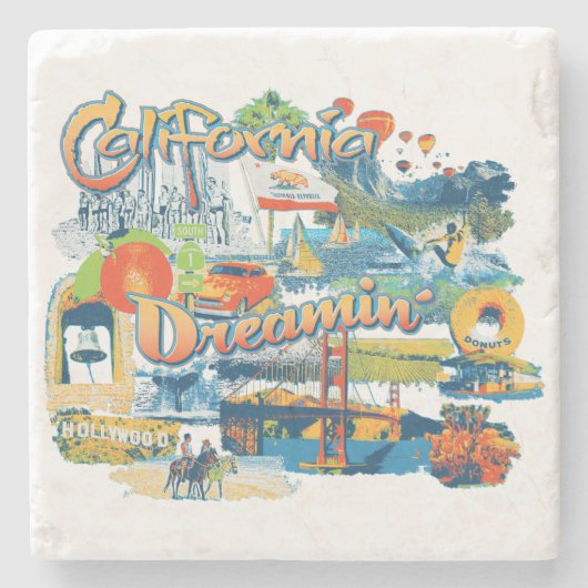 California Dromen Stenen Onderzetter (Voorkant)