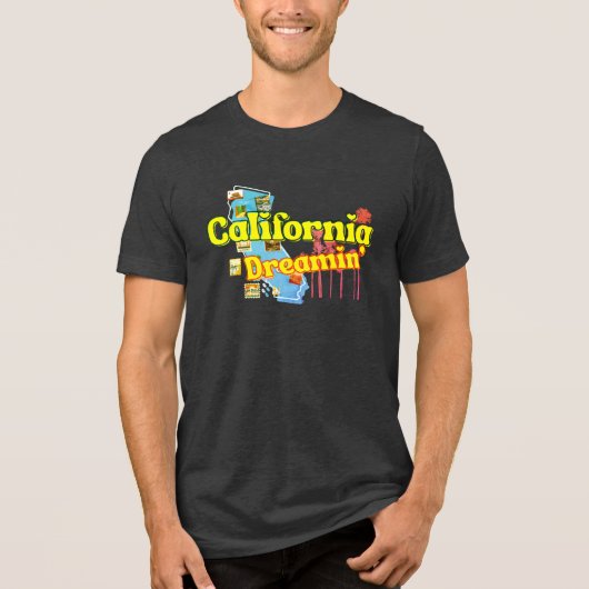 California dromen Tri-Blend shirt (Voorkant)