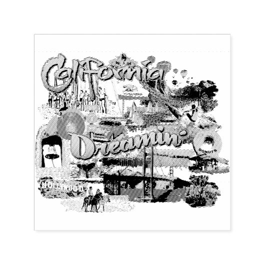 California Dromen Zelfinktende Stempel (Design)