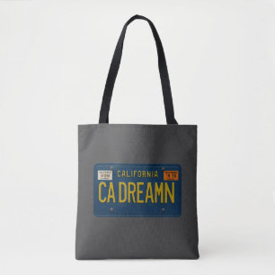 California Droomplaat Retro 1969 Strandtas Tote Bag