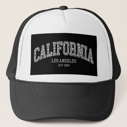California Droomtypografie Kunst Trucker Pet (Voorkant)