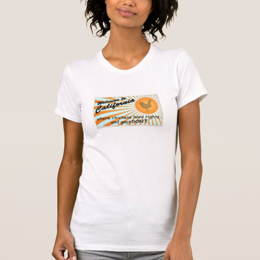California Equal Rights Dameskast V-Neck T-shirt (Voorkant)