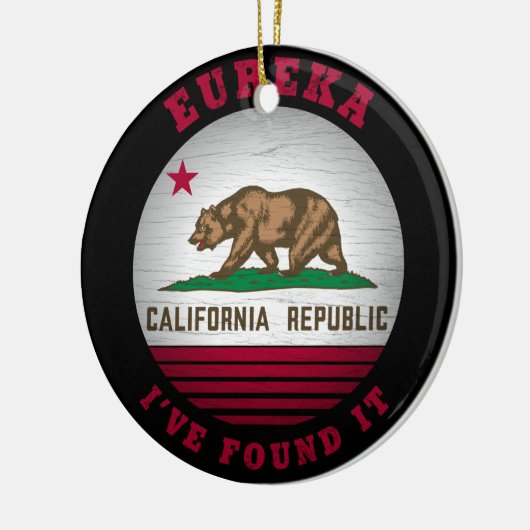 CALIFORNIA EUREKA STATE FLAG KERAMISCH ORNAMENT (Links)