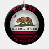 CALIFORNIA EUREKA STATE FLAG KERAMISCH ORNAMENT (Achterkant)