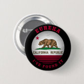 CALIFORNIA EUREKA STATE FLAG RONDE BUTTON 5,7 CM (Voorkant /achterkant)