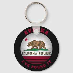 CALIFORNIA EUREKA STATE FLAG SLEUTELHANGER