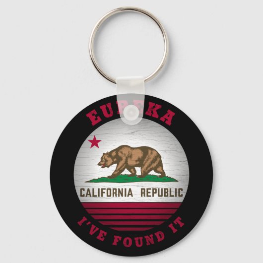 CALIFORNIA EUREKA STATE FLAG SLEUTELHANGER (Voorkant)