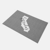 California Family Monogram State Doormat Deurmat (Schuin)