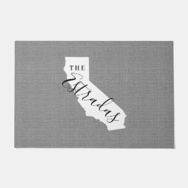 California Family Monogram State Doormat Deurmat