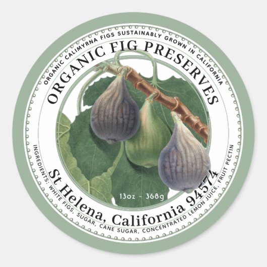California Fig Pslaat  Fig Label (Voorkant)