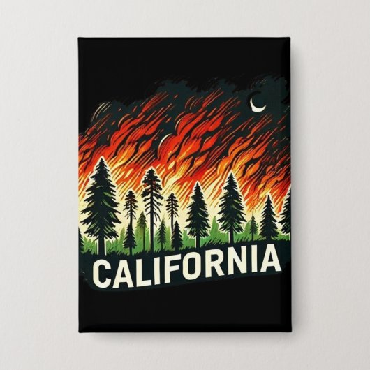 CALIFORNIA FIRE SLEUTELHANGER BUTTON (Voorkant)