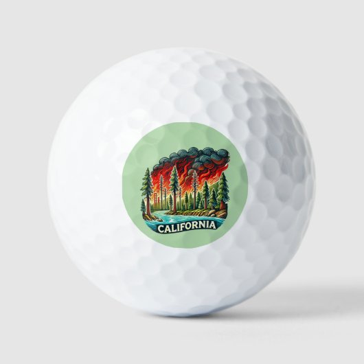 CALIFORNIA FIRE SLEUTELHANGER GOLFBALLEN (Voorkant)