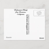 California, Fishermans's Wharf Briefkaart (Achterkant)