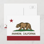 california flag anaheim briefkaart (Voorkant / Achterkant)